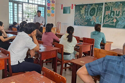 TRƯỜNG THCS NGUYỄN HUỆ TỔ CHỨC HỌP CHA MẸ HỌC SINH CUỐI KÌ 1, NĂM HỌC 2024 - 2025 